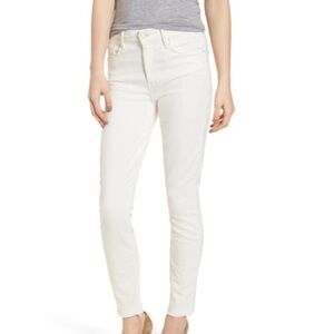 MOTHER High Waisted Looker Ankle Fray skinny jean in colour “Whipping the Cream”